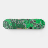 Groen computercircuit voor geek circuit skateboard (Horizontaal)