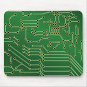 Groen computercircuit voor kool muismat (Voorkant)