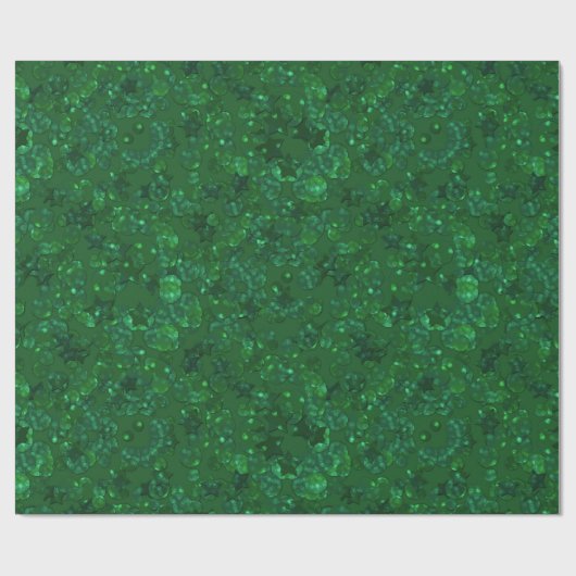 Groen, confetti, glitter cadeaupapier (Vlak)