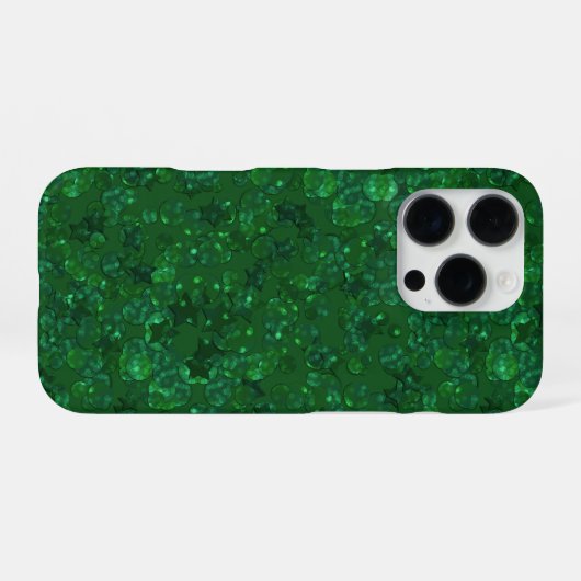 Groen, confetti, glitter iPhone hoesje (Achterkant horizontaal)