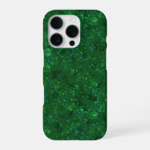 Groen, confetti, glitter iPhone hoesje (Achterkant)