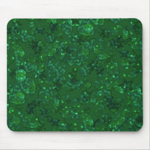 Groen, confetti, glitter muismat