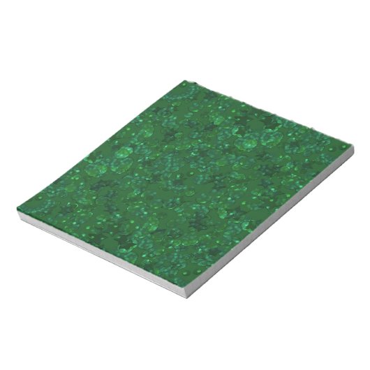 Groen, confetti, glitter notitieblok (Linkerzijde)