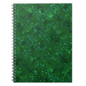 Groen, confetti, glitter notitieboek (Voorkant)