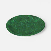 Groen, confetti, glitter papieren bordje (Gekanteld)