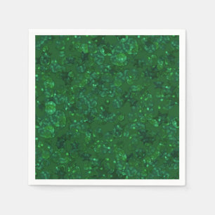Groen, confetti, glitter servet