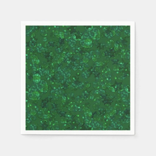 Groen, confetti, glitter servet (Voorkant)