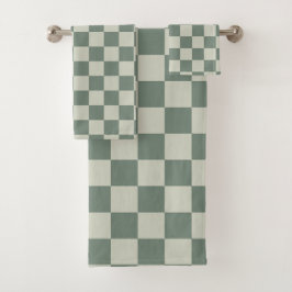 Groen controlebord bad handdoek