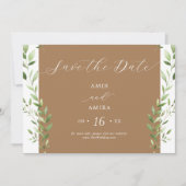 Groen Coördinaat Horizontaal Save The Date (Voorkant)