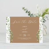 Groen Coördinaat Horizontaal Save The Date (Staand voorkant)