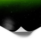 Groen Cosmic Black Hole Glossy Poster (Hoek)