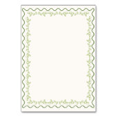Groen & Crème Bloemen Lijst Rustiek Trouwen Kaart (Achterkant)