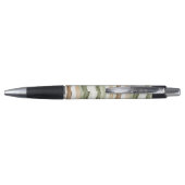 Groen Crème Bruin Beige Strepen Pen (Achterkant)