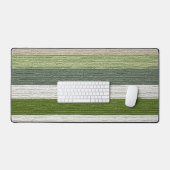 Groen & Crème Gestreepte Patroon Bureaumat (Keyboard & Muis)
