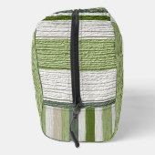 Groen & Crème Gestreepte Patroon Toilettasje (Rechts)