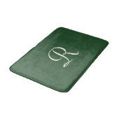Groen & Crème Monogrammed Pluche Badmat (Gekanteld)