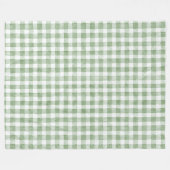 Groen Crème Wit Plaid Fleece Deken (Voorkant (Horizontaal))
