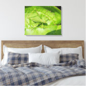 Groen cricket Camouflage Canvas afdrukken (Insitu (Slaapkamer))