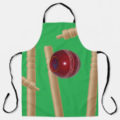 Groen cricketontwerp, volledig afdruklapmodel schort (Voorkant)