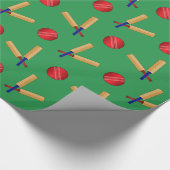 groen cricketpatroon cadeaupapier (Hoek)