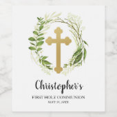 Groen Cross Wijnfles Etiket (Enkel label)