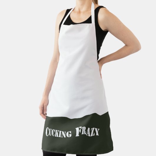 groen Cucking Frazy woordspel als Nucking Futs Schort (Insitu)
