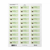 Groen Cupcake retour adreslabel Etiket (Full Sheet)