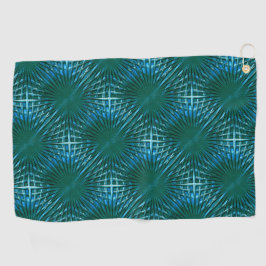 Groen cyaan grille, opgepompt of gepofeld golfhanddoek