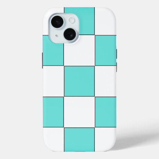 Groen Cyaan Schaakbord Case-Mate iPhone Case (Achterkant)