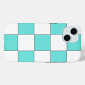 Groen Cyaan Schaakbord Case-Mate iPhone Case (Achterkant (horizontaal))