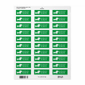 Groen Dachshund Retouradreslabel Doxie Label (Full Sheet)