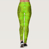 GROEN DAHLIA FLOWERS Abstracte Floral Leggings (Achterkant)