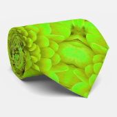 GROEN DAHLIA FLOWERS Abstracte Floral Stropdas (Opgerold)