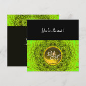 GROEN DAHLIA, TOPAZ, heldergroen, zwart geel Kaart (Voorkant / Achterkant)