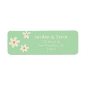 Groen Daisy retour adres label (Voorkant)
