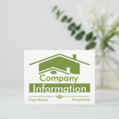 Groen dak dank u briefkaart (Staand voorkant)