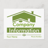 Groen dak dank u briefkaart (Voorkant)