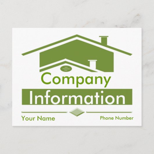 Groen dak dank u briefkaart (Voorkant)