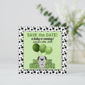 Groen Dalmatiaans Genderneutraal Baby shower Kaart (Staand voorkant)