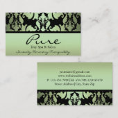 Groen Damask Visitekaartje (Voorkant / Achterkant)