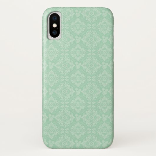 Groen damast patroon Case-Mate iPhone case (Achterkant)