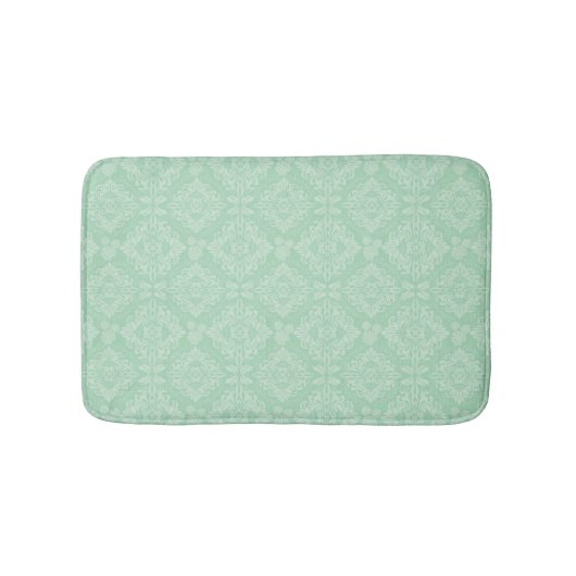 Groen damppatroon badmat (Voorkant)