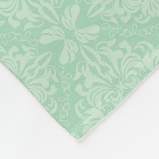 Groen damppatroon fleece deken (Hoek)