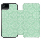 Groen damppatroon incipio iPhone portemonnee hoesje (Agenda Open)