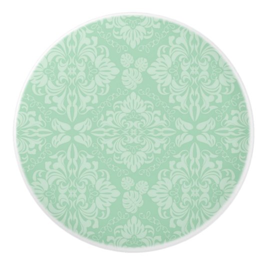 Groen damppatroon keramische knop (Voorkant)