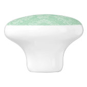 Groen damppatroon keramische knop (Zijkant)