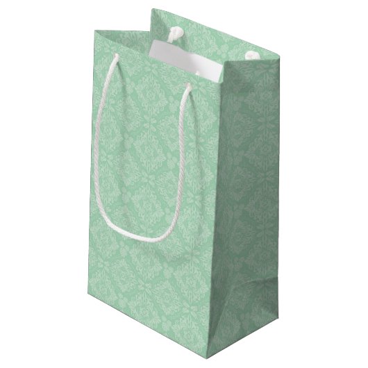 Groen damppatroon klein cadeauzakje (Achterkant Gekanteld)
