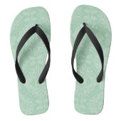 Groen damppatroon teenslippers (Voetbed)