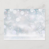 Groen Dank Je Winter Bruiloft Plaatskaart Briefkaart (Achterkant)