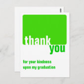  Groen - Dank u - Afstuderen Briefkaart (Voorkant / Achterkant)